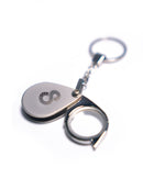 '8' MAGNIFYING GLASS KEY CHAIN