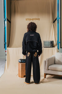 MUD BROWN DENIM BAGGY PANTS