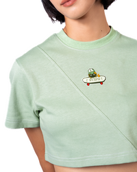 COOL-SAGE CROPPED TEE