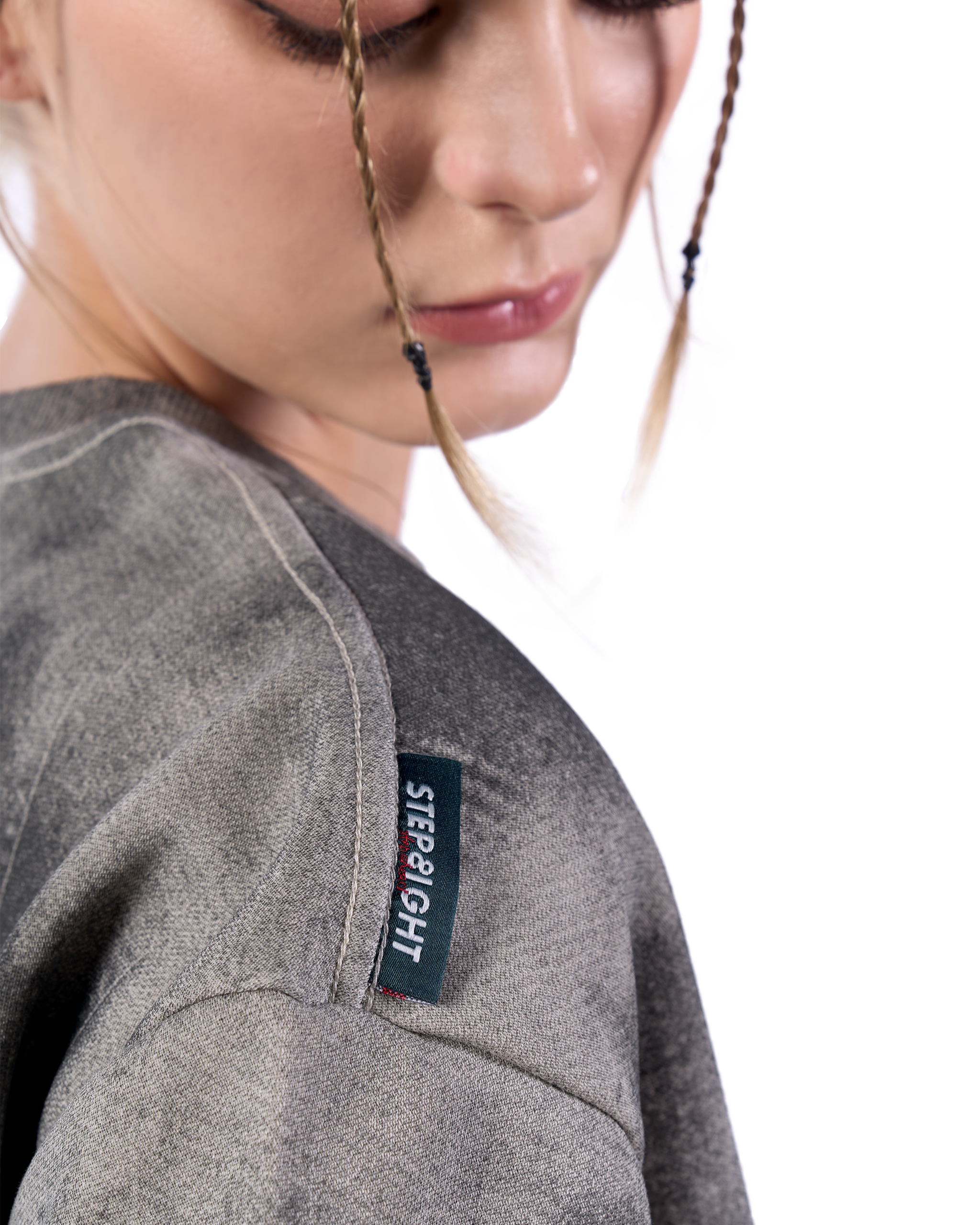 GRAY DENIM PRINTED TEE