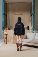 BRICK BLACK CONVERTIBLE SWEATER