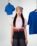 TR8MARK PINK-TURQUOISE WAFFLE CROP