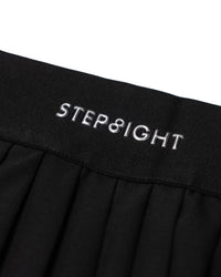 SHIMMER BLACK PLEATED SKORT