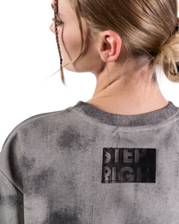 GRAY DENIM PRINTED TEE