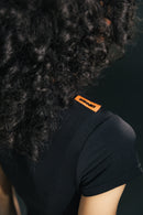 BLACK FITTED MONO TEE