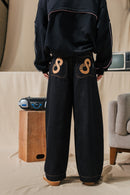MUD BROWN DENIM BAGGY PANTS