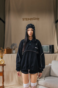 BRICK BLACK CONVERTIBLE SWEATER