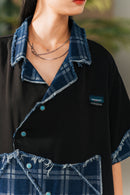 PEN BLUE WAVY PLAID SHIRT