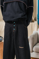 MUD BROWN DENIM BAGGY PANTS