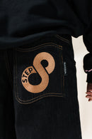 MUD BROWN DENIM BAGGY PANTS
