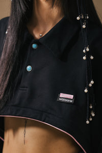 BRICK BLACK CONVERTIBLE SWEATER