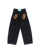 MUD BROWN DENIM BAGGY PANTS