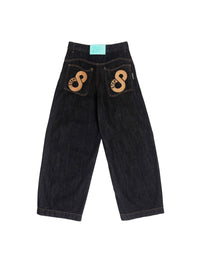MUD BROWN DENIM BAGGY PANTS