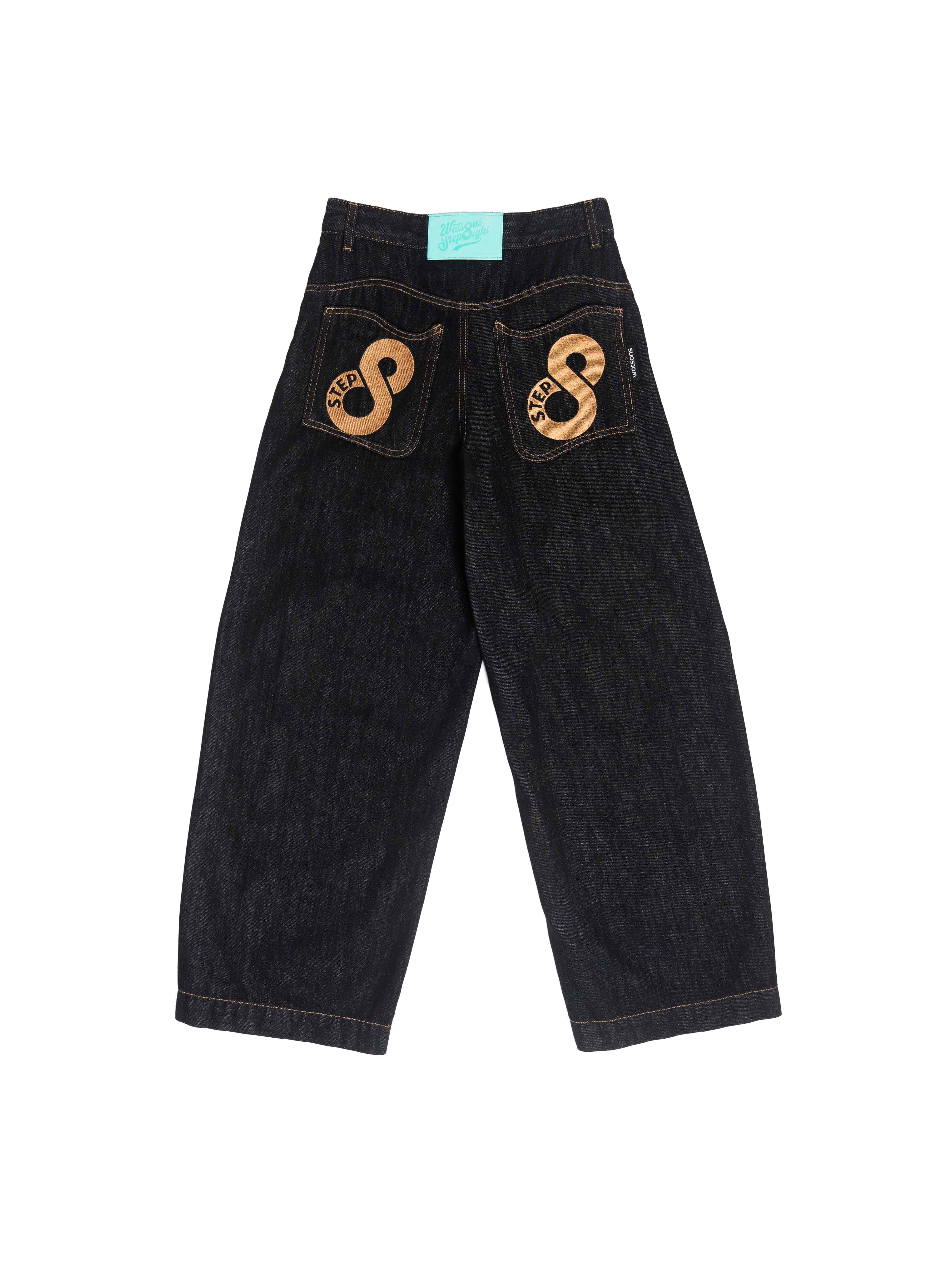 MUD BROWN DENIM BAGGY PANTS
