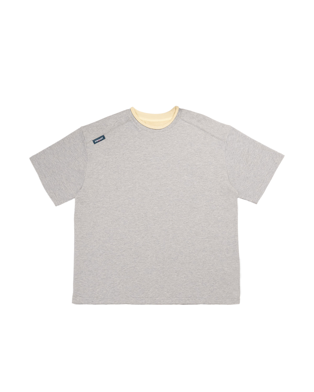 GRAY YELLOW ECHO TEE