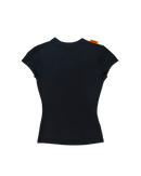 BLACK FITTED MONO TEE