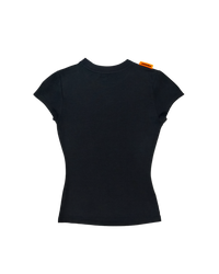 BLACK FITTED MONO TEE