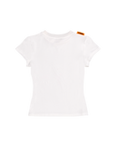 WHITE FITTED MONO TEE