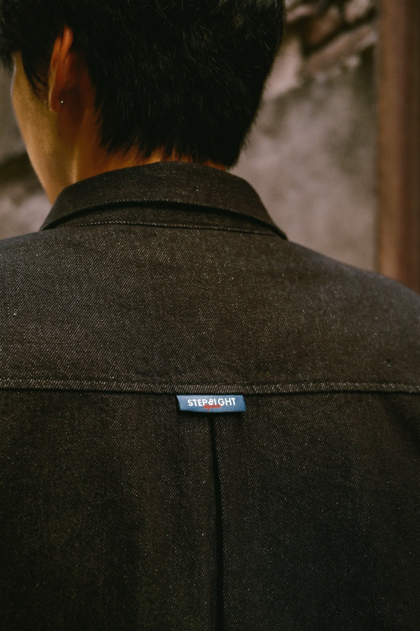 BLACK TACIT DENIM SHIRT