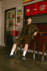 BROWN TWINE BIKER JACKET | JORTS