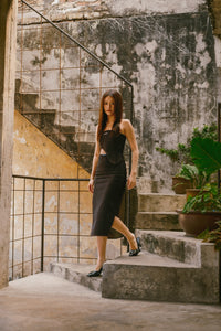 BLACK AMOUR DENIM CORSET | SKIRT