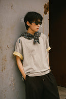 GRAY YELLOW ECHO TEE