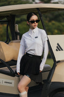 SHIMMER BLACK PLEATED SKORT