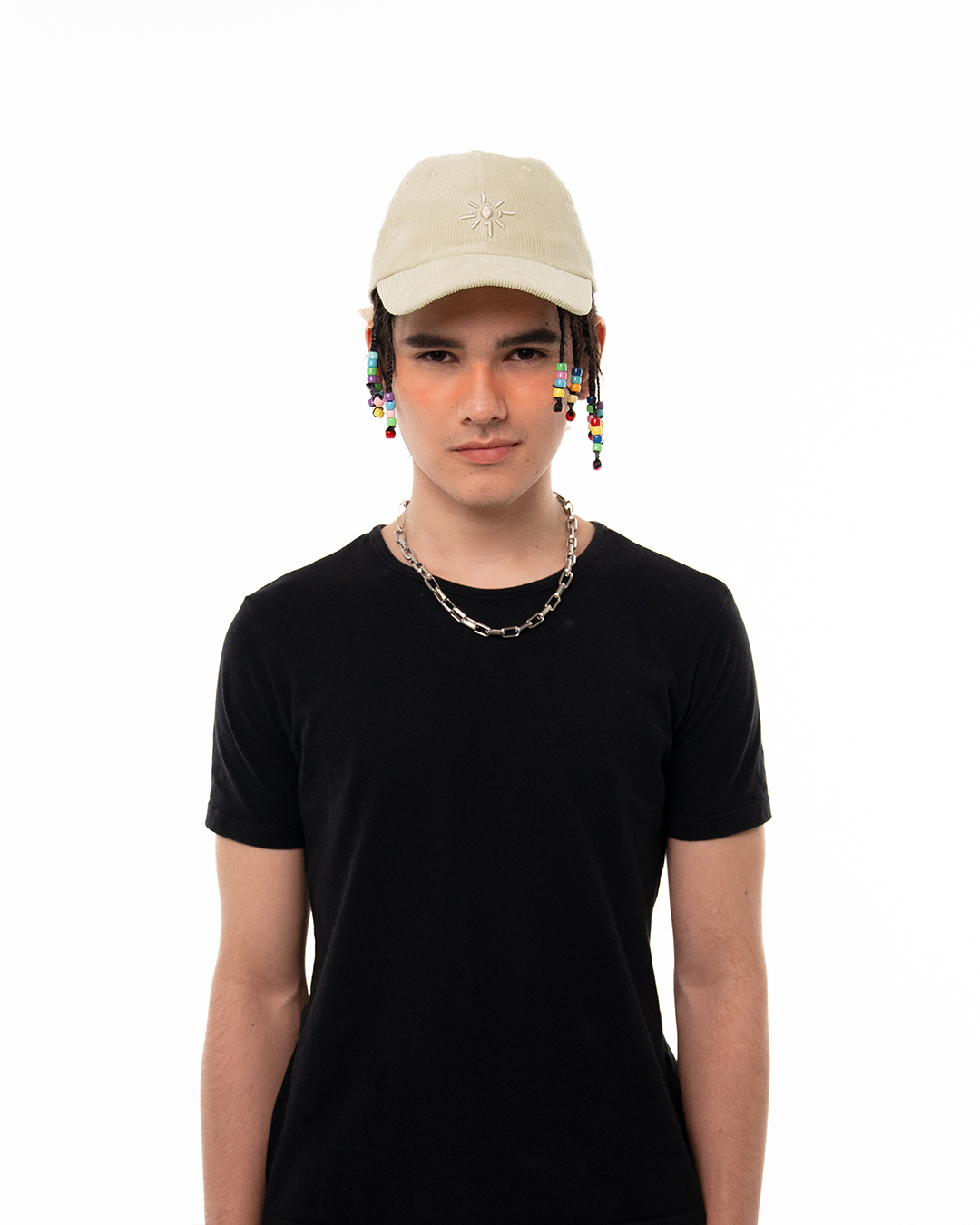 EGG SHELL BEIGE EMBROIDERED LOGO CAP