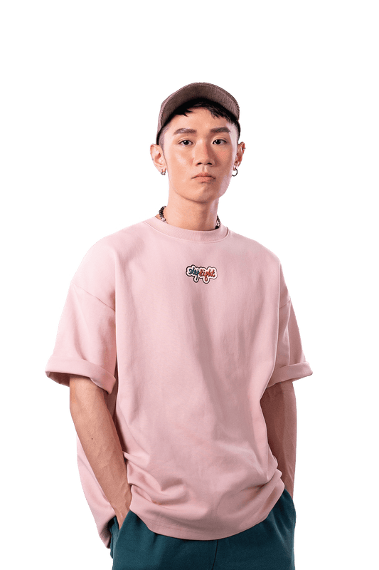 BABY PINK PLEATED TEE