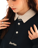 MIDNIGHT-BLUE POLO SWEATER