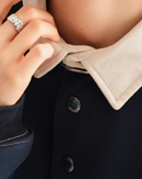 MIDNIGHT-BLUE POLO SWEATER