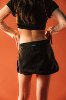 BLACK WAVY SKORT