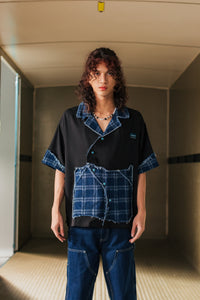 PEN BLUE WAVY PLAID SHIRT