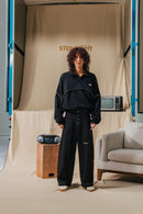 MUD BROWN DENIM BAGGY PANTS