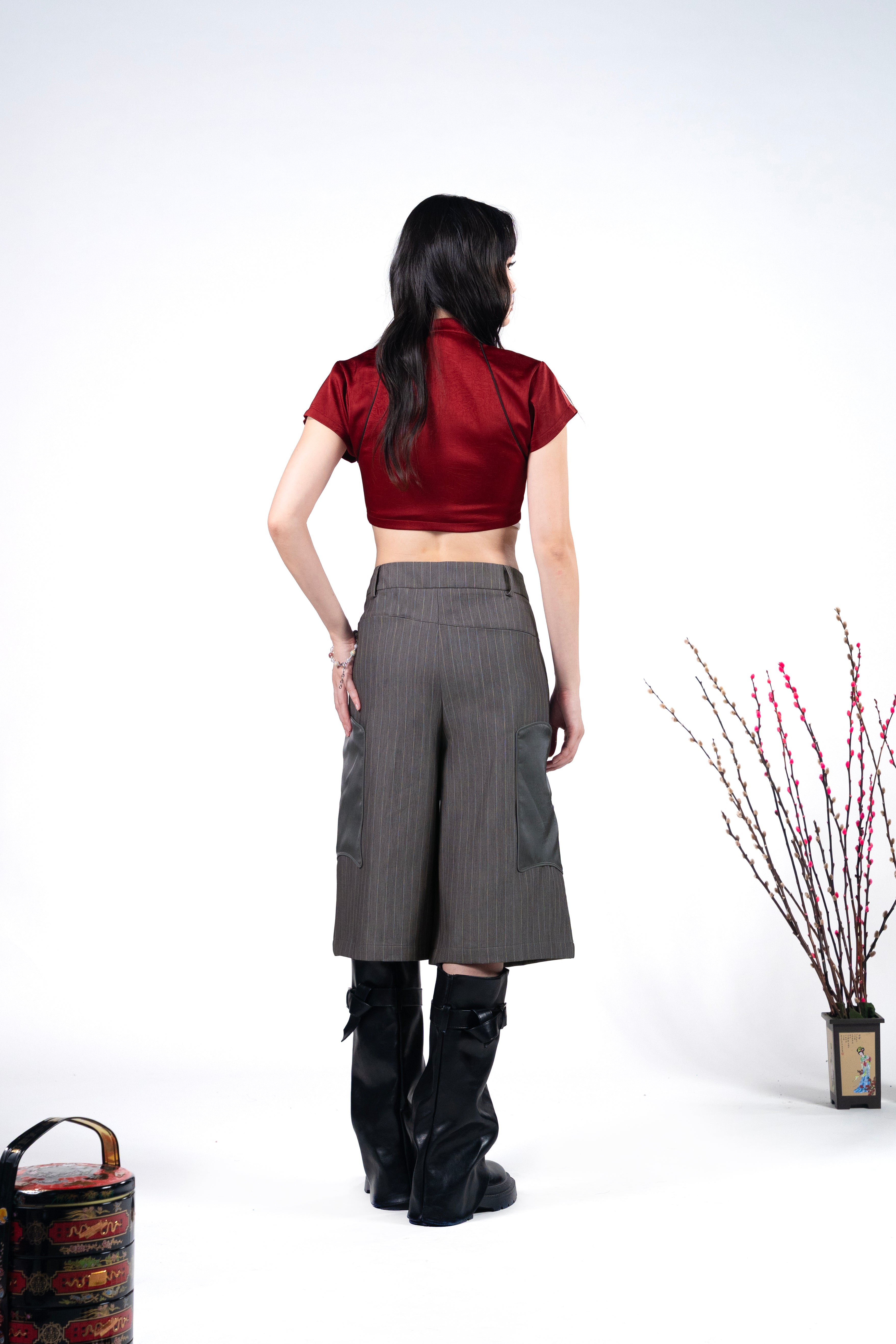 CROP QIPAO - 2 COLOUR