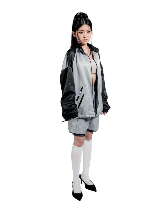 PEWTER GRAY DECONSTRUCTED JACKET