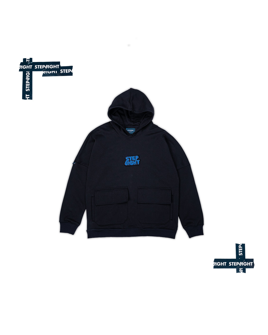 OVERSIZED POCKET HOODIE (Random 2 patches)